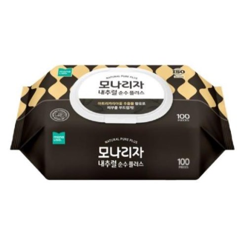 내추럴 순수 플러스 물티슈 캡형 100매