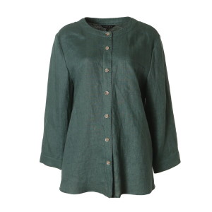 인원어패럴 엠씨(emcee) 린넨 노카라 블라우스 C42B170