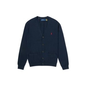 랄프로렌 폴로 랄프 로렌 30%코튼 브이넥 카디건 블루 754522