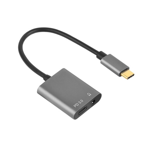 강원전자 NETmate Type C to 3.5mm+PD 듀얼 젠더 (NM-TCS02)_이미지
