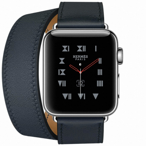 APPLE 워치 시리즈3 에르메스 38mm Cellular 스테인리스 스틸 (인디고 스위프트 더블투어)_이미지