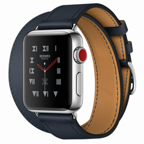 APPLE 워치 시리즈3 에르메스 38mm Cellular 스테인리스 스틸 (인디고 스위프트 더블투어)_이미지