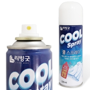 쿨 스프레이 220ml 멘톨 냉각효과 의류 쿨링