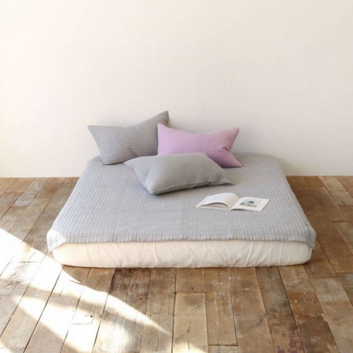 누블 고온에 삶은 줄누빔 피그먼트 60수 아사 순면 스프레드 (퀸 Q)