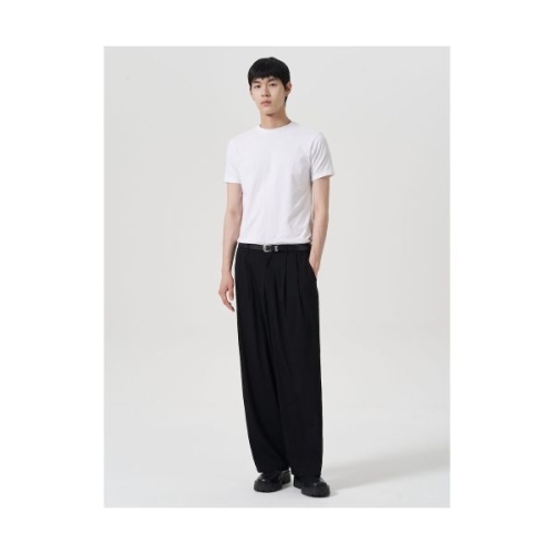 에잇세컨즈 썸머 투턱 하프밴딩 슬랙스 블랙 454821LQX5 199901