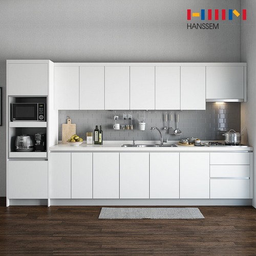 한샘 밀란100 플랫화이트 ㄱ자 키큰장형 (~5.3m)_이미지