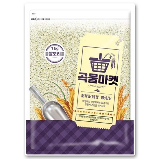 홍천철원물류센터 곡물마켓 찰보리 1kg (1개)