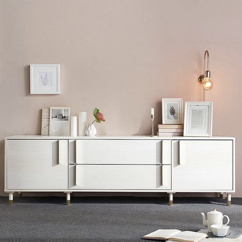 미르가구 알루 북유럽 모던 높은 거실장 1800_이미지
