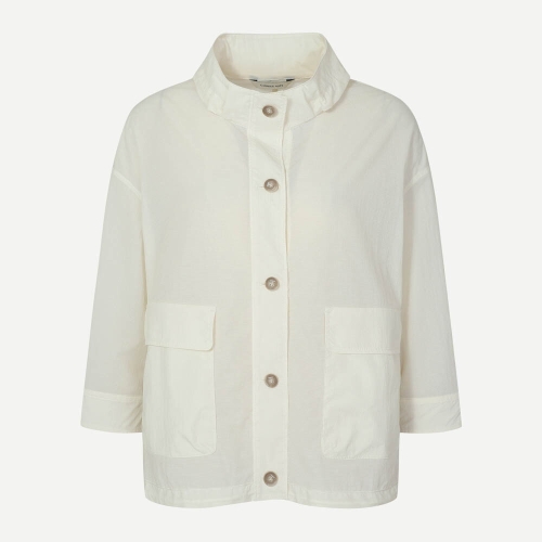 캐리스노트 P 스트링 하이넥 아우포켓 점퍼 아이보리 CNEMJP408IV