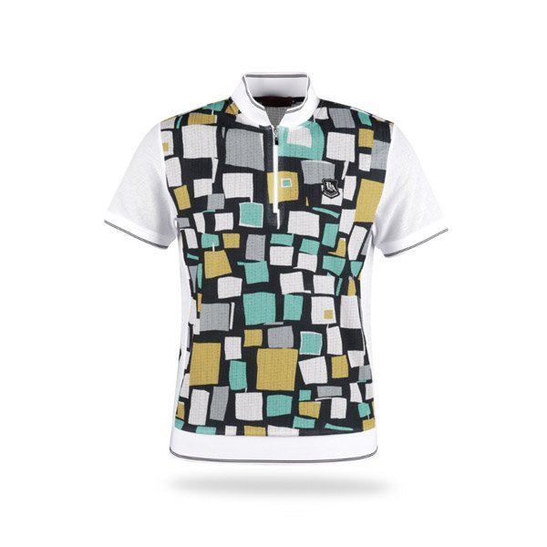 럭스골프 야마구찌 유니크 반집업 반팔 골프셔츠 YG2M410