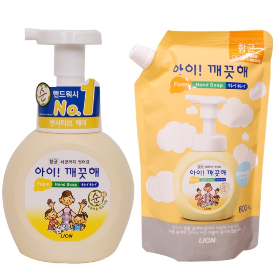 아이깨끗해 폼 핸드솝 250ml+리필 600ml (본품1개+리필1개)