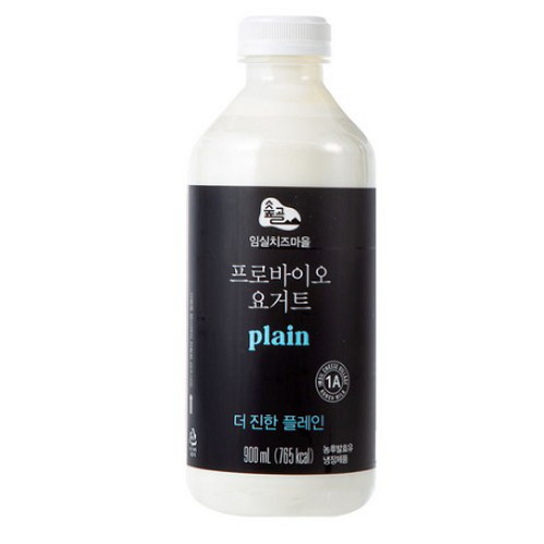 맛누리 숲골 임실치즈마을 프로바이오 요거트 더 진한 플레인 900ml (1개)_이미지
