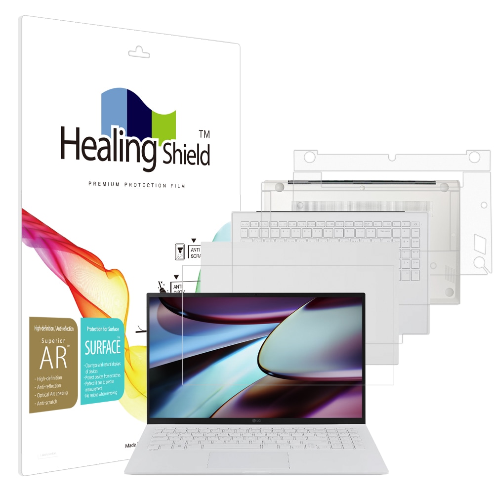 폰트리 힐링쉴드 LG전자 2023 그램15 15Z90RU 15ZD90RU 고화질 AR (액정보호필름 + 외부보호필름 3종 세트)_이미지