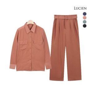 루시앙 초 사틴 셋업 2PCS 셔츠1종팬츠1종 647524_이미지