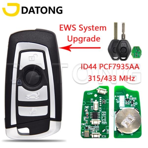 DATONG World 자동차 원격 키 BMW EWS 시스템 1 3 5 7 시리즈 315/433 Mhz ID44 PCF7935 칩 자동..