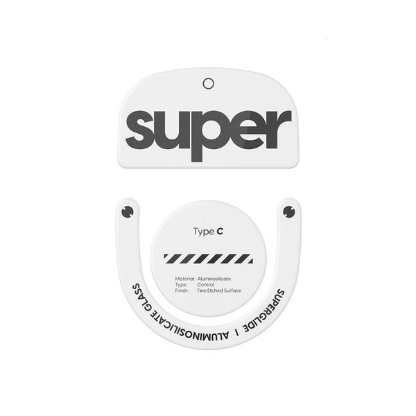 Pulsar 로지텍 GPRO X 슈퍼라이트2 전용 슈퍼글라이드 글라스 마우스피트 화이트 (type-C)_이미지