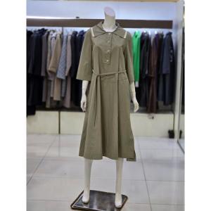 트리아나 여성 오픈 카라넥 밸트 롱 원피스 AK2PA02_이미지