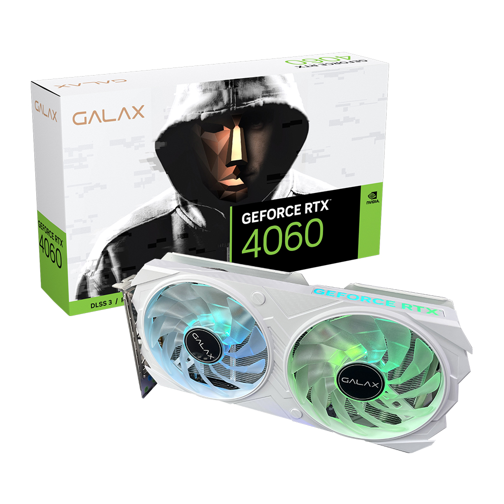 갤럭시 GALAX 지포스 RTX 4060 EX WHITE OC D6 8GB_이미지
