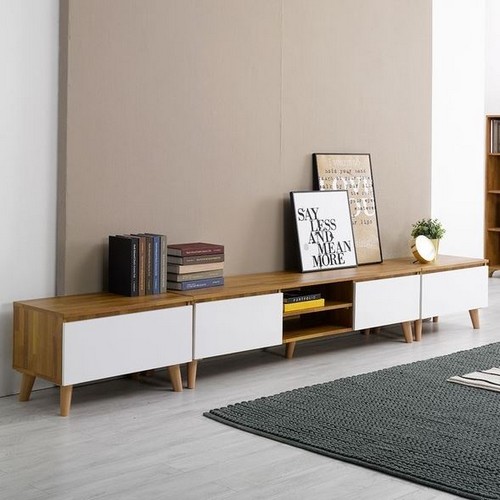 벨리카가구 카이 북유럽 거실 TV 서랍장 슬림 낮은 거실장 2700