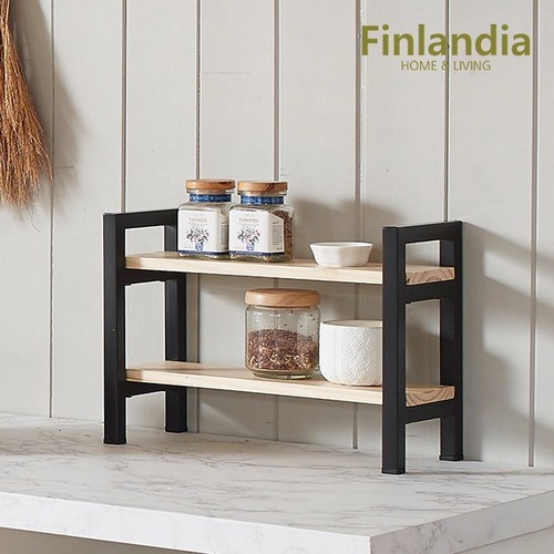 핀란디아  피노 원목 2단 미니선반