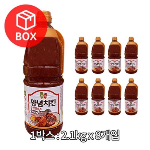 (주)청우식품 첫맛 양념치킨 소스 순한맛 2.1kg (8개)