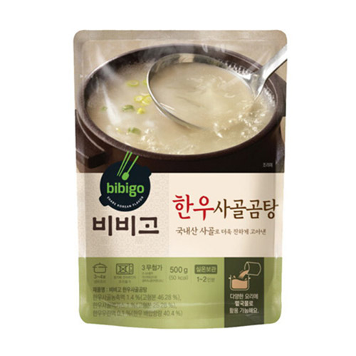 CJ제일제당 비비고 한우 사골곰탕 500g (4개)