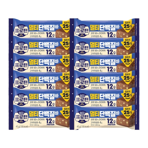 롯데제과 이지프로틴 멀티단백질바 40g (12개)
