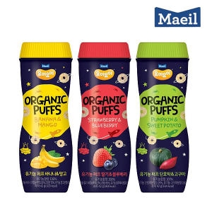 요미요미 오가닉 퍼프 바나나 망고 42g (2개)_이미지