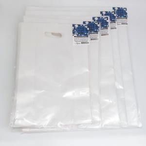 디자인랩 벌크 반투명 비닐팩 50매 / OPP 투명 손잡이 비닐 봉투_이미지