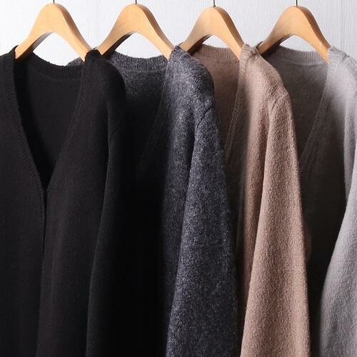 시드마켓 데일리 버튼 와이넥 가디건 311I035S 빅사이즈 여성_이미지