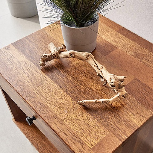 퍼스웰 펜토스 멀바우 원목 2단 협탁 450_이미지