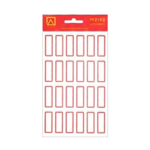세모네모 1000 일반견출지 10-224R 적색 10매 12x31 1개_이미지