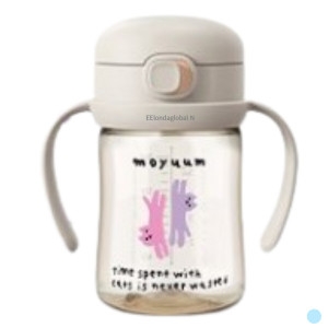 모윰 PPSU 올인원 원터치 빨대컵 위드캣 에디션 170ml (1개)_이미지