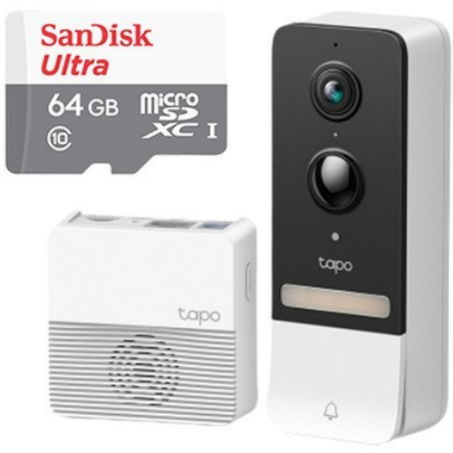 TP-Link Tapo 무선 스마트 비디오 도어벨 + Sandisk Ultra micro SD 64GB_이미지
