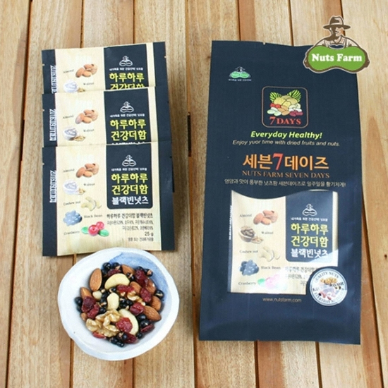 넛츠팜 하루하루 건강더함 블랙빈넛츠 세븐데이즈 25g (7개)