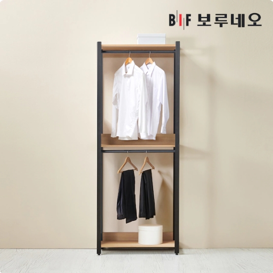 BIF보루네오 슈랑크 2단 행거형 드레스룸 800이미지입니다. 누르면 해당 게시물로 새창이동합니다.