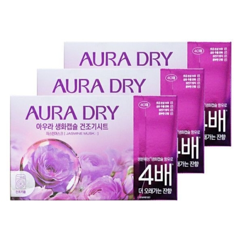 샤프란 아우라 드라이 생화캡슐 자스민머스크 40매 (3개)_이미지