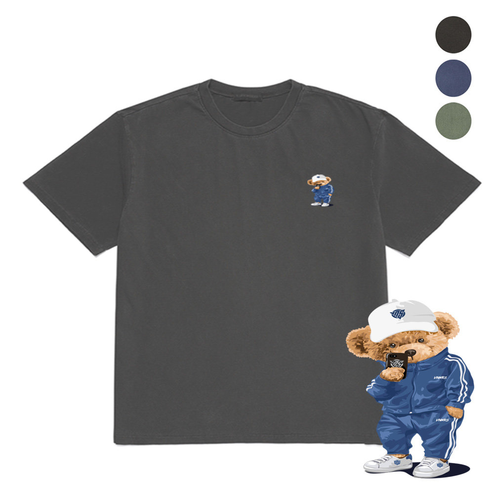 피그먼트 MINI COMPORT BEAR 오버핏 반팔 티셔츠 VNDTS228