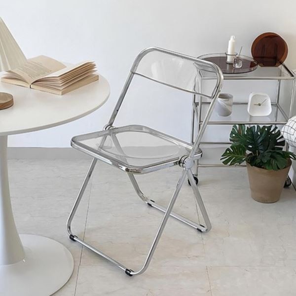 미드센추리 모던 아크릴 투명의자