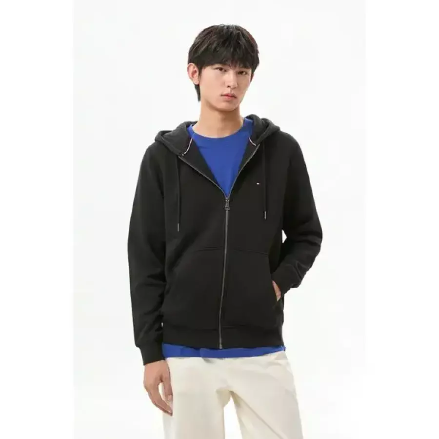 타미힐피거 남성 플래그 로고 후디 집업 T12G7TKJ150MT1BDS 1000873021502_이미지