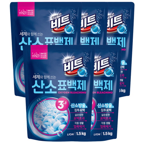  비트 O2 살균표백제 1.5kg [5개]