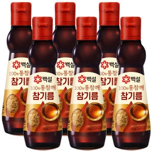 백설 100% 통참깨 참기름 320ml (6개)_이미지