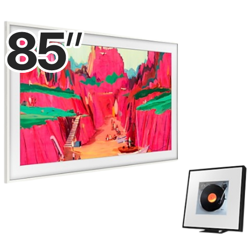삼성전자 더 프레임 프로 KQ85LSF03WFXKR + 뮤직 프레임 HW-LS60D (플랫 화이트+스피커)