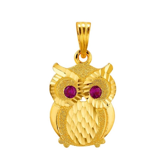한국금다이아몬드 여자 펜던트 루비부엉이 디아 11.25g_이미지