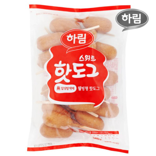 하림 웰 핫도그 스위트 20개입 1kg (3개)_이미지