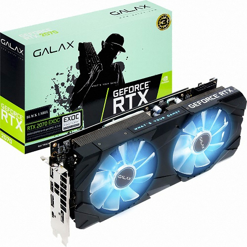 갤럭시 GALAX 지포스 RTX 2070 BLACK LABEL EXOC D6 8GB_이미지