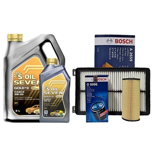 에쓰오일 세븐 골드 #9 C2&C3 5W30 7L + 보쉬필터 기아 K7 프리미어 2.2 디젤_이미지