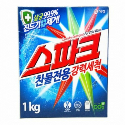 애경 스파크 찬물전용 강력세척 1kg (5개)