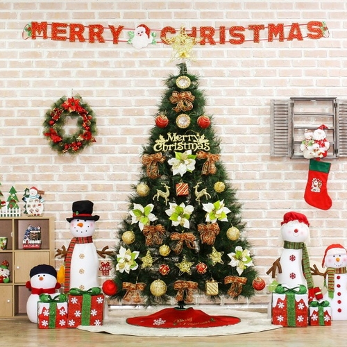 트리 뉴샤인비즈볼 최고급 뉴리얼 솔잎 트리 풀세트