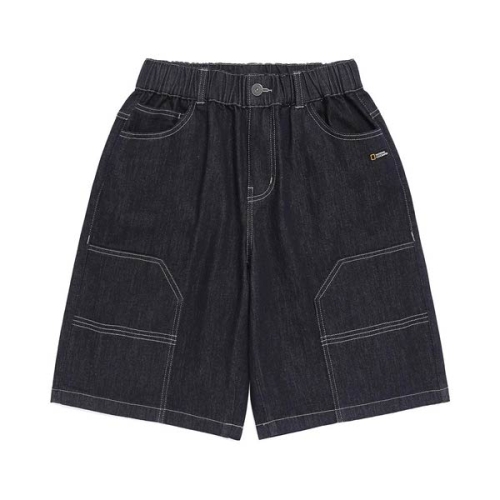내셔널지오그래픽키즈 6부 버뮤다 데님 하프 팬츠 (K262UHP040)_이미지